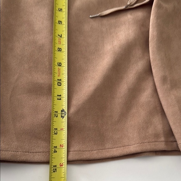 Fashion Nova Cream Top and Tan Faux Suede Mini Pencil Skirt #420 - Picture 10 of 11